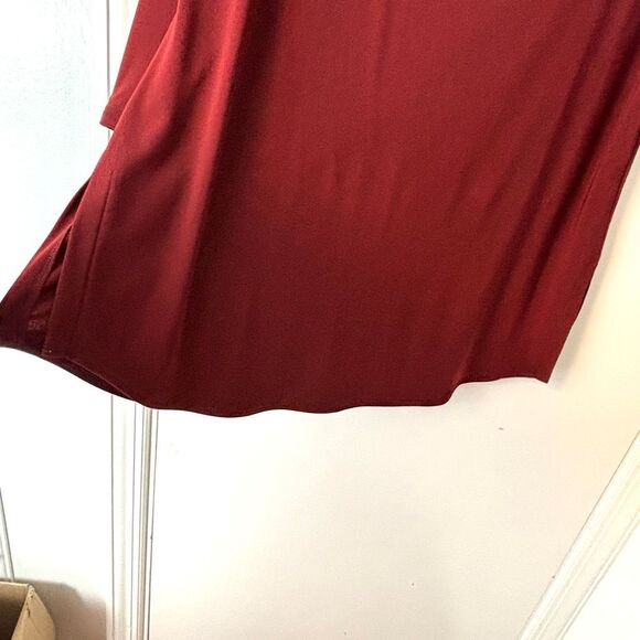 Sympli XL garnet burgundy color tunic scoop neck long sleeve Canada - Picture 5 of 8